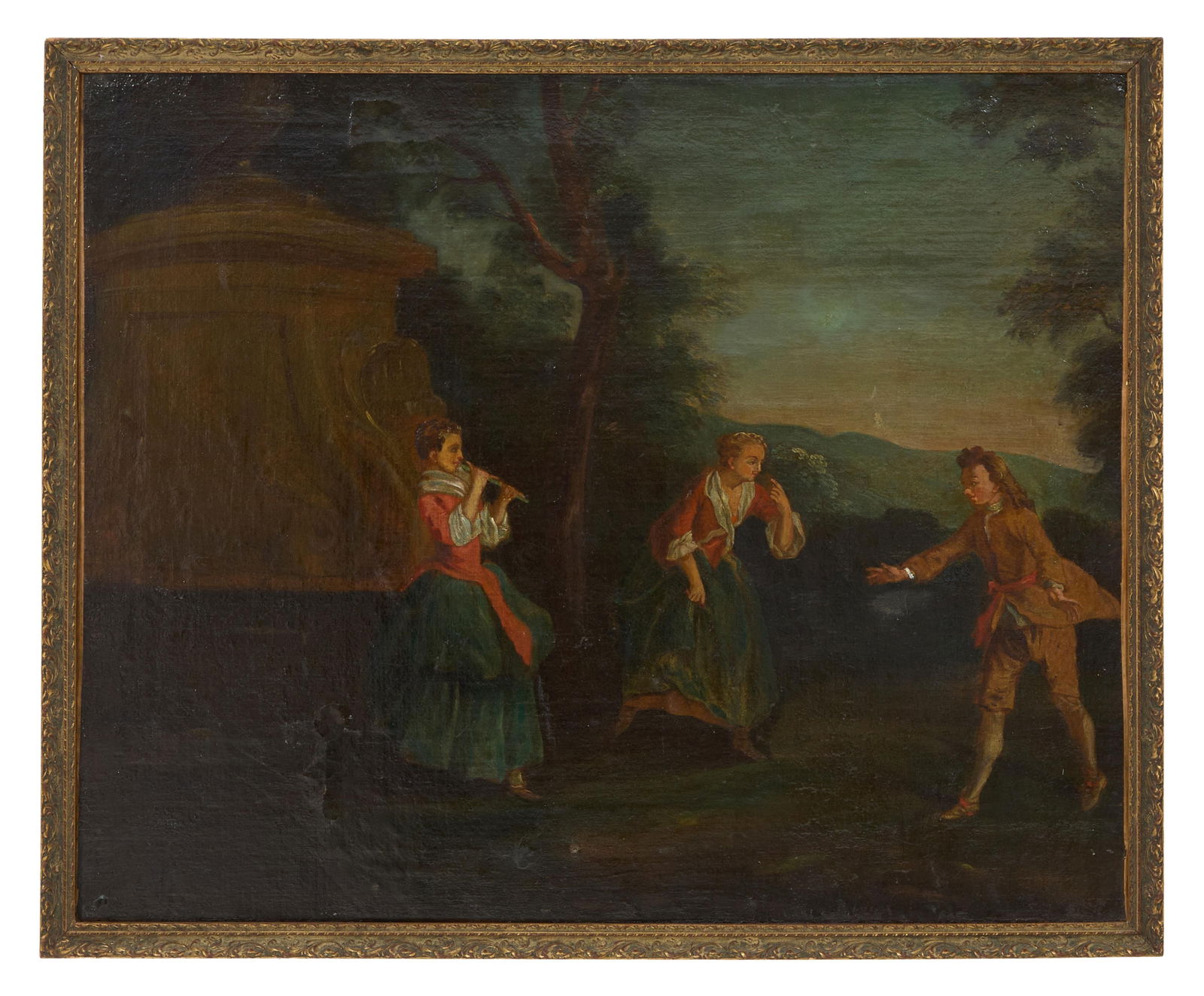 After Nicolas Lancret (French, 1690-1743), "Fete Galante - Children at Play in the Open," c. 1800, (1 of 3)