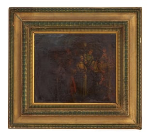 Dutch/Flemish School (19th Century), "Twelfth Night Revelers," after Golden Age Masters, H.- 9 1/4