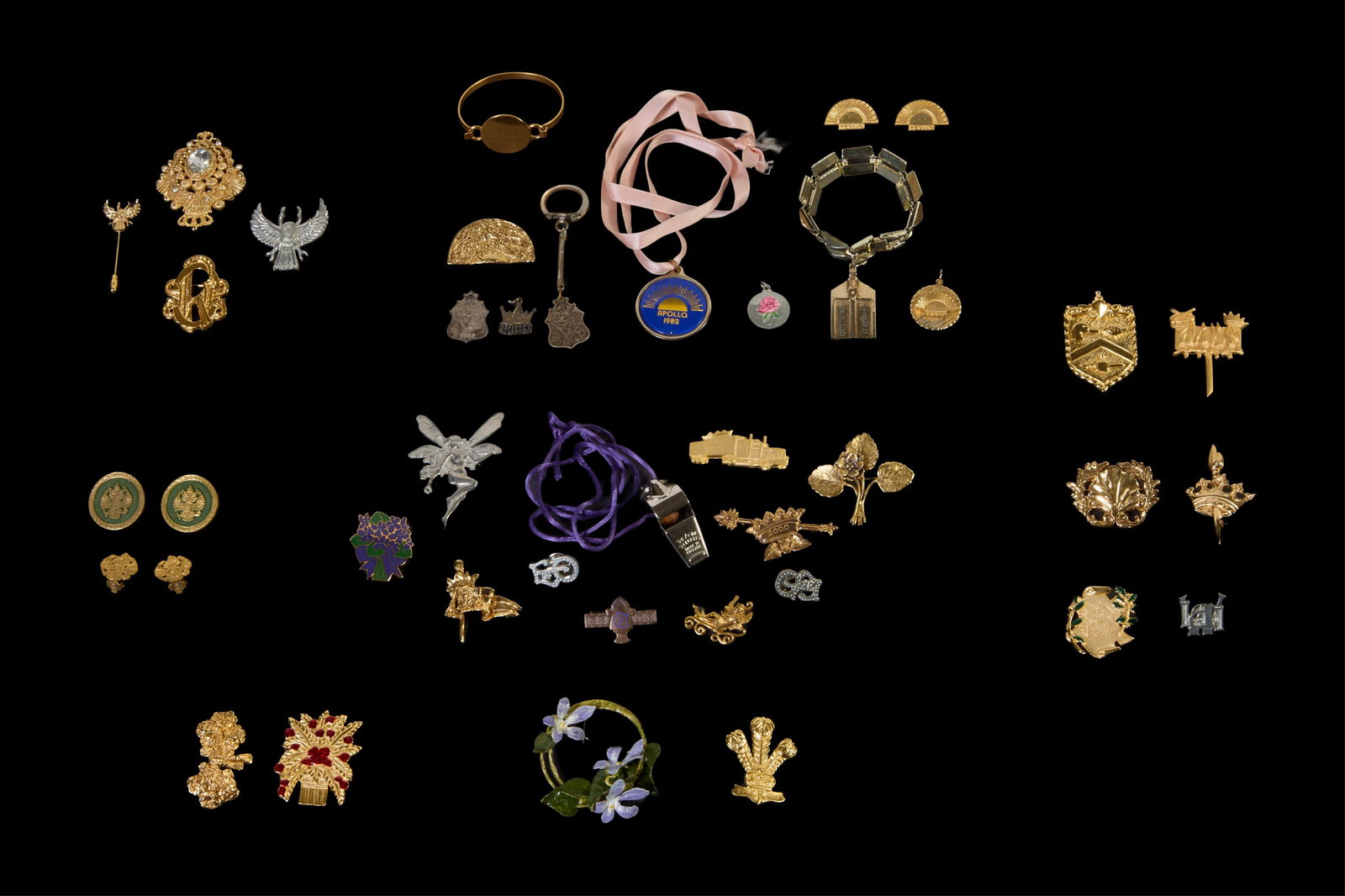 Forty-Two Pieces of Mardi Gras Krewe Favors and Charms, 20th/21st c., (42 Pcs.) (1 of 5)