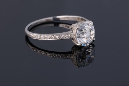 Lady's Platinum Diamond Solitaire Ring, Total Diamond Wt.- 1.80 carats, Size- 7 1/4, with appraisal.