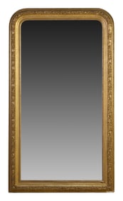 French Louis Philippe Overmantel Mirror, mid 19th c., H.- 64 in., W.- 37 in.