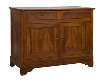 French Charles X Style Walnut Server, early 19th c., H.- 47 1/4 in., W.- 61 1/4 in., D.- 25 in.