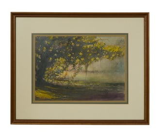 Don Wright (American/Louisiana, 1938-2007), "Dawn on the Bayou," 1975, Sight- H.- 10 1/4 in., W.- 14