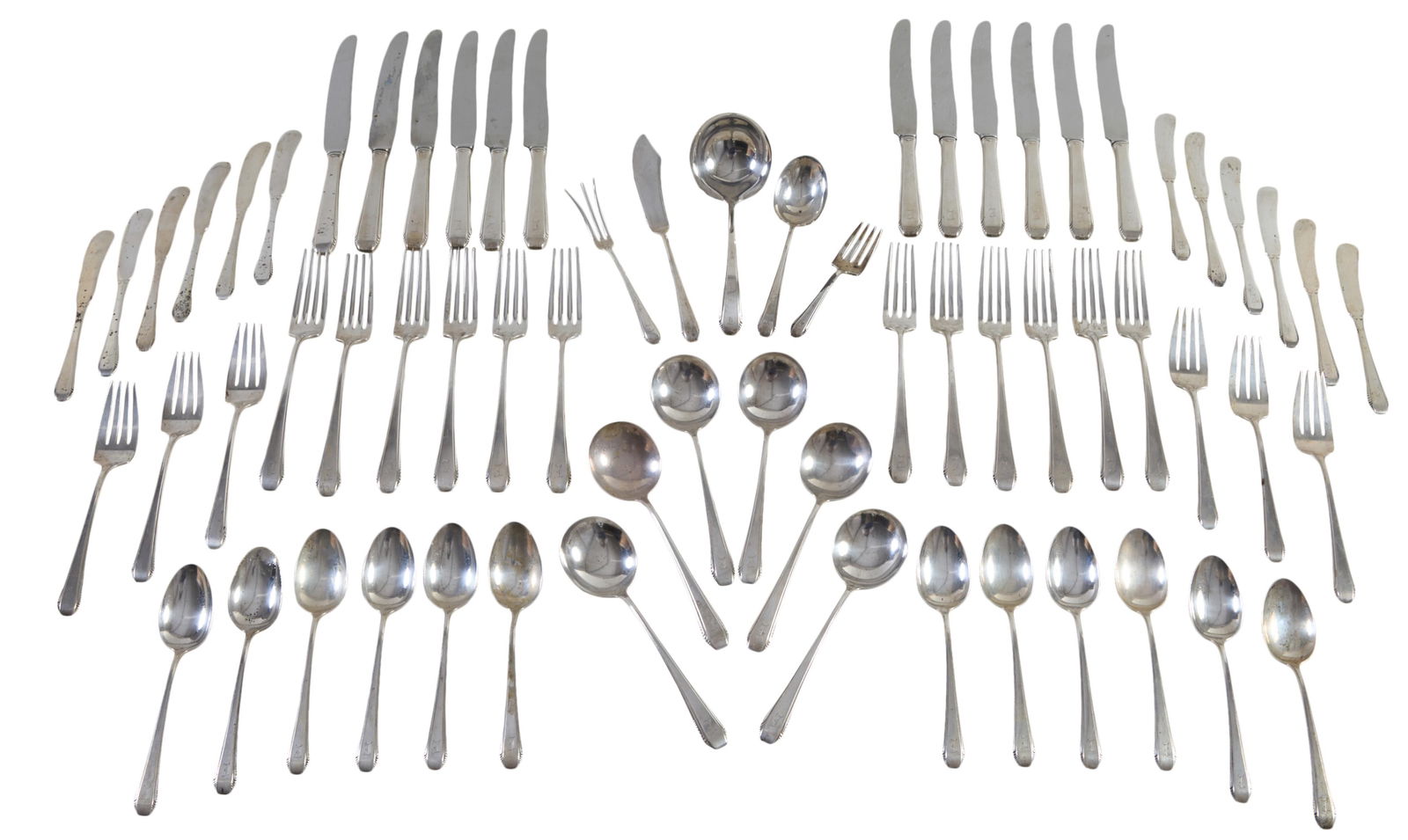 Sixty-Five Piece Towle Sterling Partial Dinner Service, 20th c., App. Total Sterling Wt.- 61.96 Troy (1 of 5)