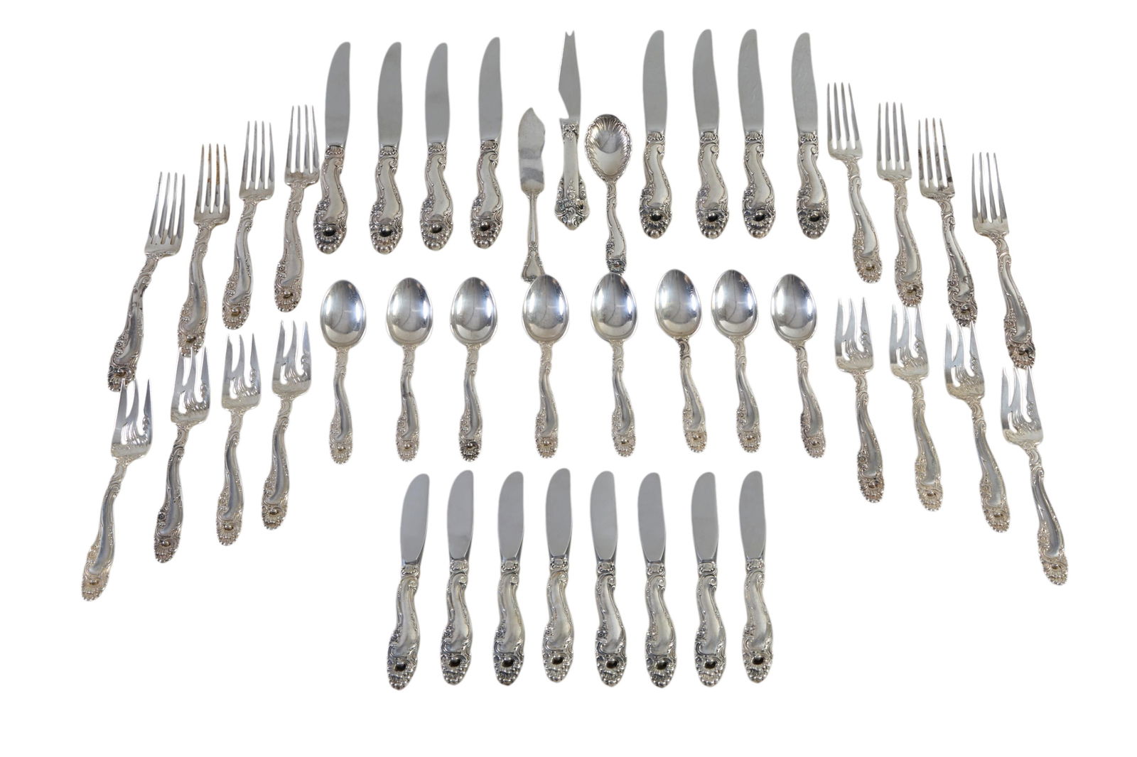 Forty-Three Piece Gorham Sterling Partial Dinner Service, 20th c., App. Total Sterling Wt.- 51.05 (1 of 5)