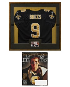 Drew Brees, Saints Sports Memorabilia, The First Overall- H.- 36 in., W.- 38 1/2 in.; The Second-