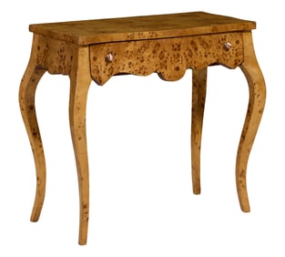 Louis XVI Inspired Burled Writing Desk, 21st c., H.- 32 1/2 in., W.- 33 1/4 in., D.- 16 in.