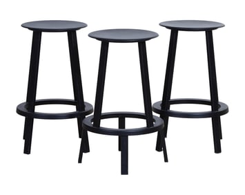 Three Leon Ransmeier for Hay, "Revolver" Barstools, 20th c., H.- 25 1/2 in., Dia.- 15 3/4 in. (3