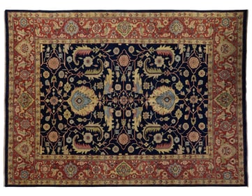 Laristan Sultanabad Carpet, 9' 1 x 12' 2.