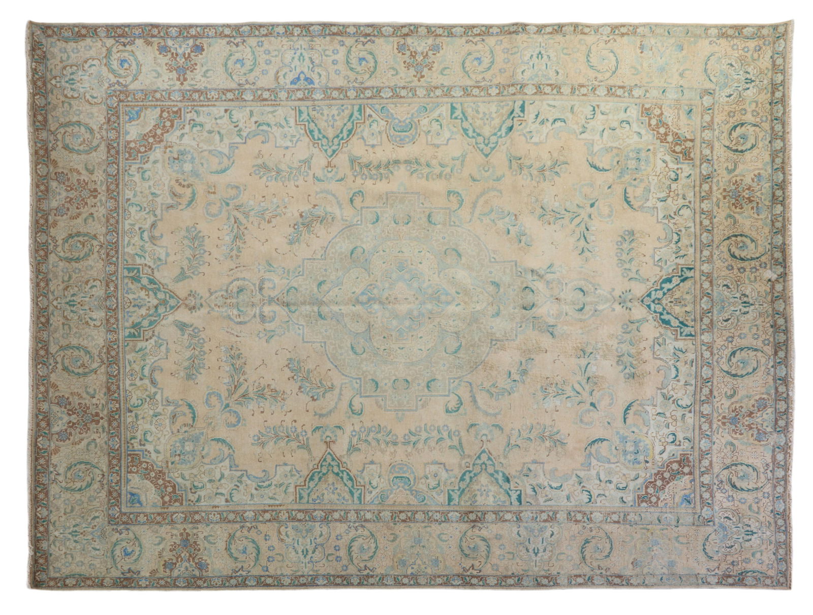 Semi Antique Persian Tabriz Carpet, 9' 9 x 12'. (1 of 2)