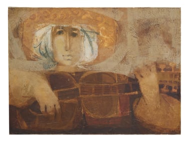 Alvar Sunol Munoz-Ramos (Spanish/French, b. 1935), "Guitarista," 1969, H.- 25 1/4 in., W.- 33 in.