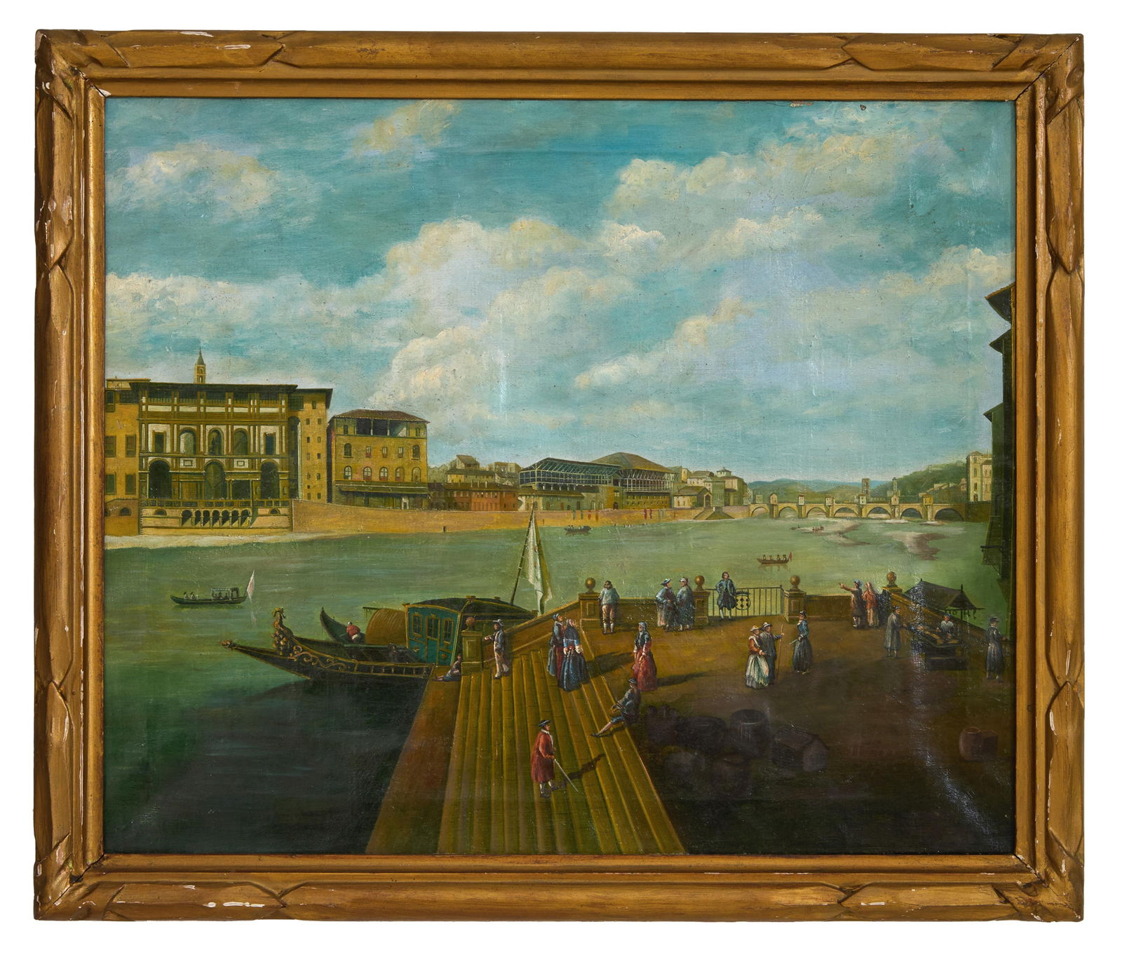 After Thomas Patch (English/Florence, 1725-1782), "View of Florence from the Arno River with the (1 of 3)
