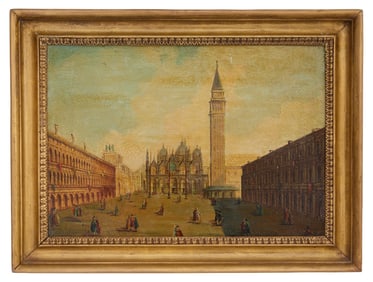 British School (20th Century), "Venice, Piazza San Marco," after Canaletto's Piazza S. Marco, H.- 13