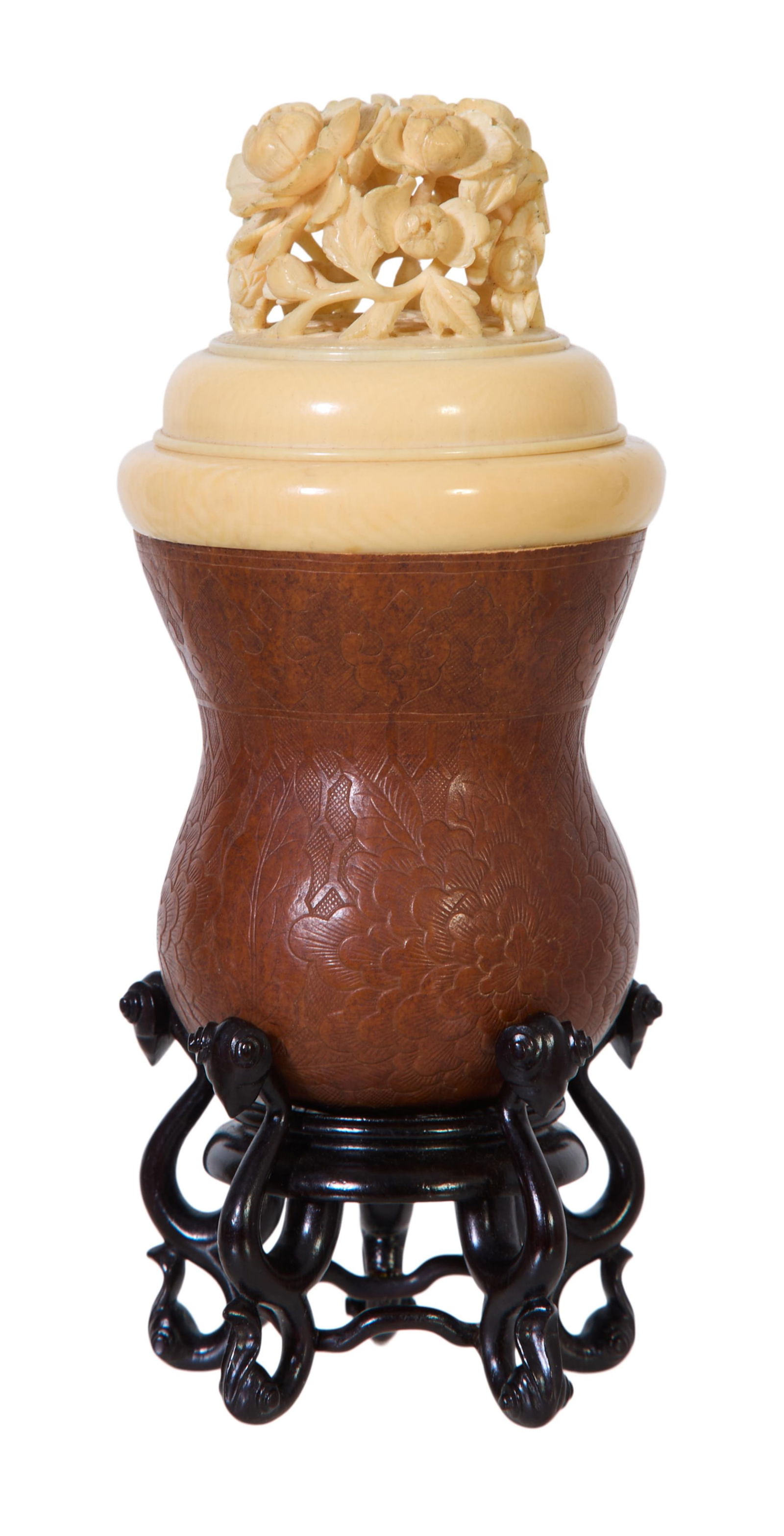 Chinese Covered Gourd Cricket Cage, Gourd- H.- 5 1/4 in., Dia.- 2 7/8 in. (1 of 20)
