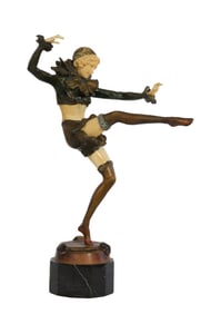 Otto Hoffmann (German, 1885-1915), "Pierrot Dancer," c. 1900, H.- 13 1/2 in., W.- 5 in., D.- 8 3/4