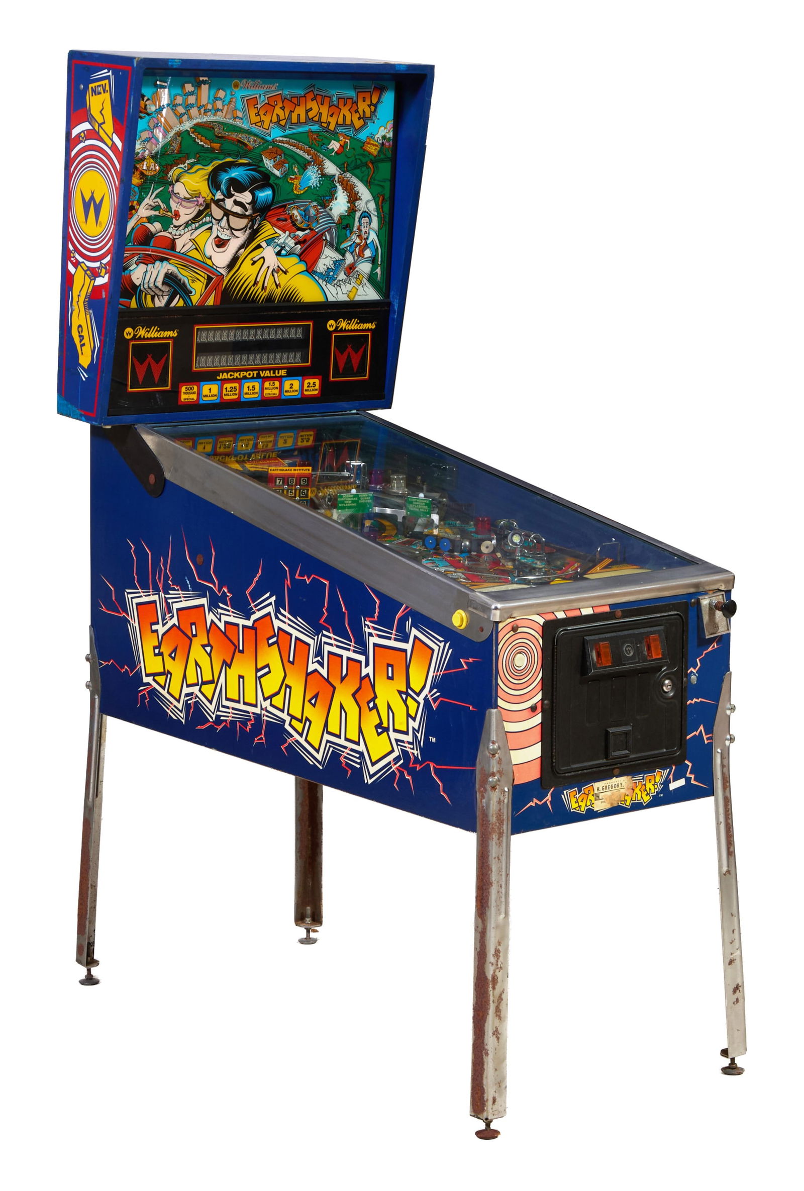 Earthshaker! Pinball Machine, by Williams, c. 1989, H.- 75 in., W.- 29 in., D.- 54 in. (1 of 20)
