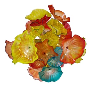 Dale Chihuly Style Murano Blown Art Glass Chandelier, 20th c.