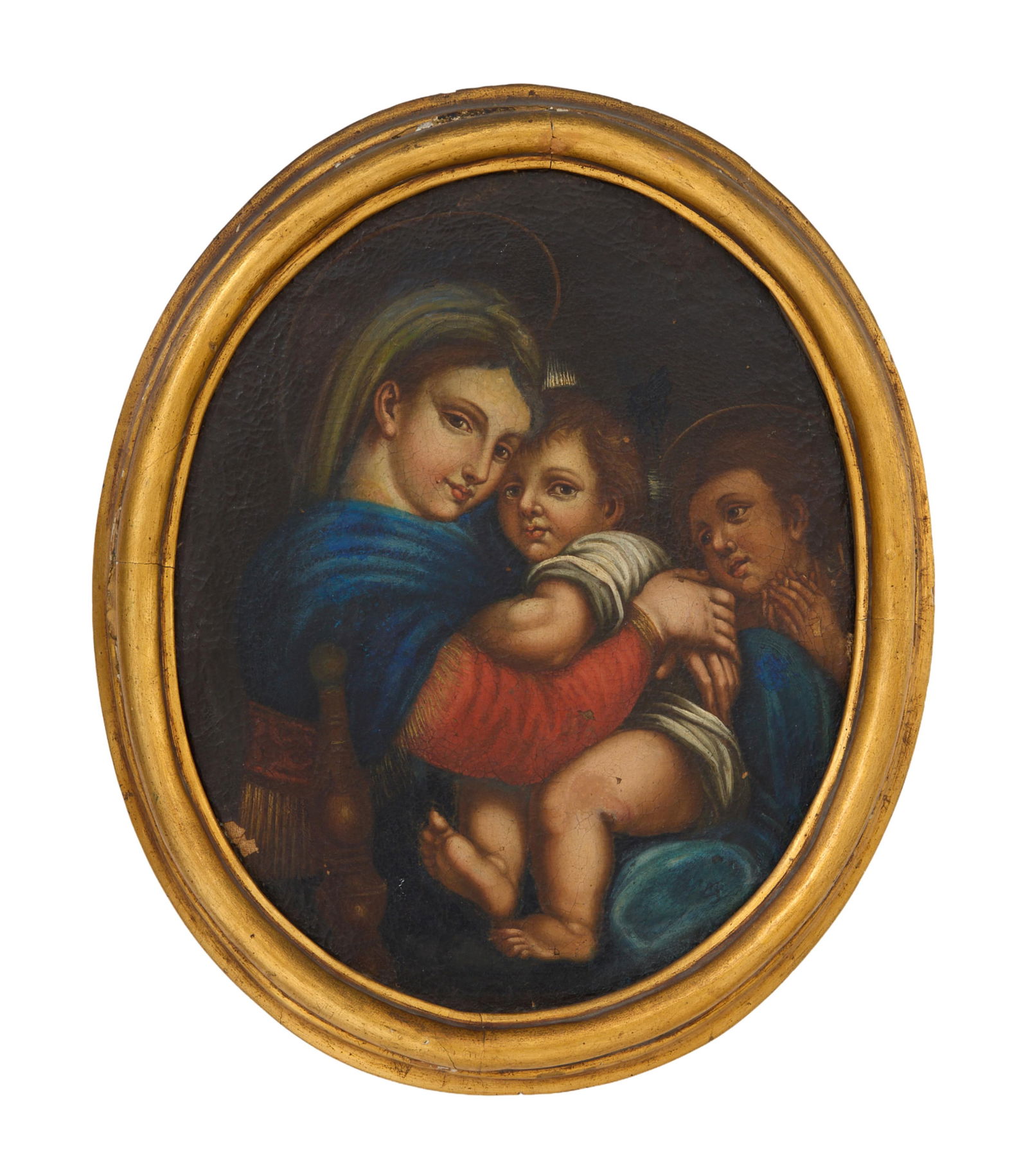 After Raphael (Italian, 1483-1520), "Madonna della Seggiola," late 19th c., H.- 16 1/4 in., W.- 12 (1 of 4)