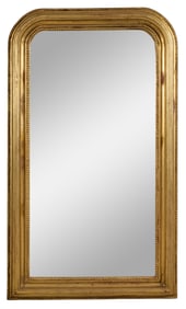 Louis Philippe Style Giltwood Overmantel Mirror, 20th/21st c., H.- 61 in., W.- 36 in.