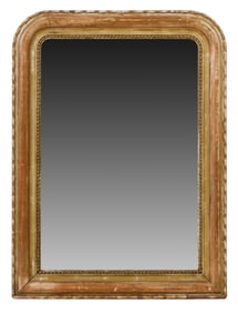 French Louis Phillip Style Giltwood Overmantel Mirror, mid 19th c., H.- 38 in., W.- 28 in.