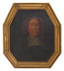 British School (18th Century), "Portrait of a Clergyman," H.- 23 1/4 in., W.- 20 in., Framed- H.- 27