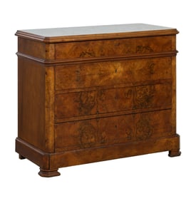 French Charles X Style Marble Top Commode, mid 19th c., H.- 37 1/2 in., W.- 45 in., D.- 21 1/2 in.