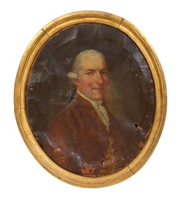 British/American School (18th Century), "Portrait of a Statesman," H.- 25 1/2 in., W.- 20 1/2 in.,