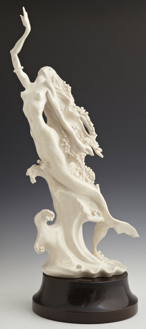 Giuseppe Armani , "Water Dance," 2003, porcelain figure: Giuseppe Armani , "Water Dance," 2003, porcelain figure, on an integral base, H.- 23 1/4 in., W.- 11 in., D.- 8 1/4 in.