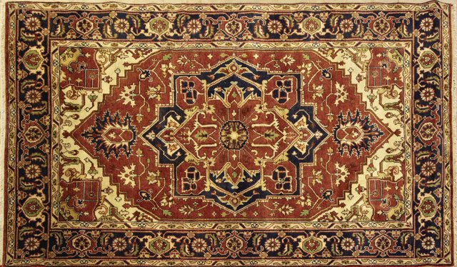 Agra Serapi Carpet, 6' 1 x 9'.: Agra Serapi Carpet, 6' 1 x 9'.