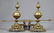Pair of Large Louis XIV Style Bronze Andirons, 19th c.,