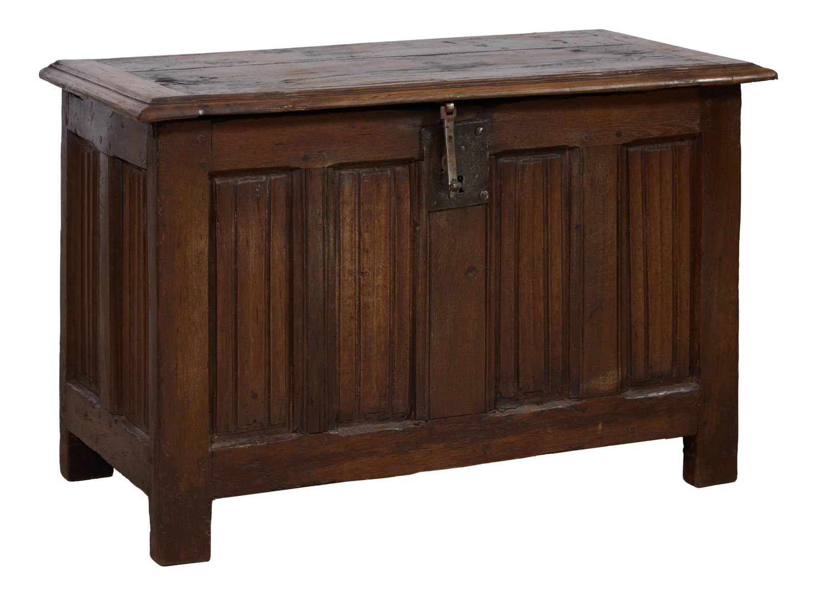 French Renaissance Style Walnut Coffer, early 19th c., H.- 24 in., W.- 38 in., D.- 18 1/2 in. (1 of 2)