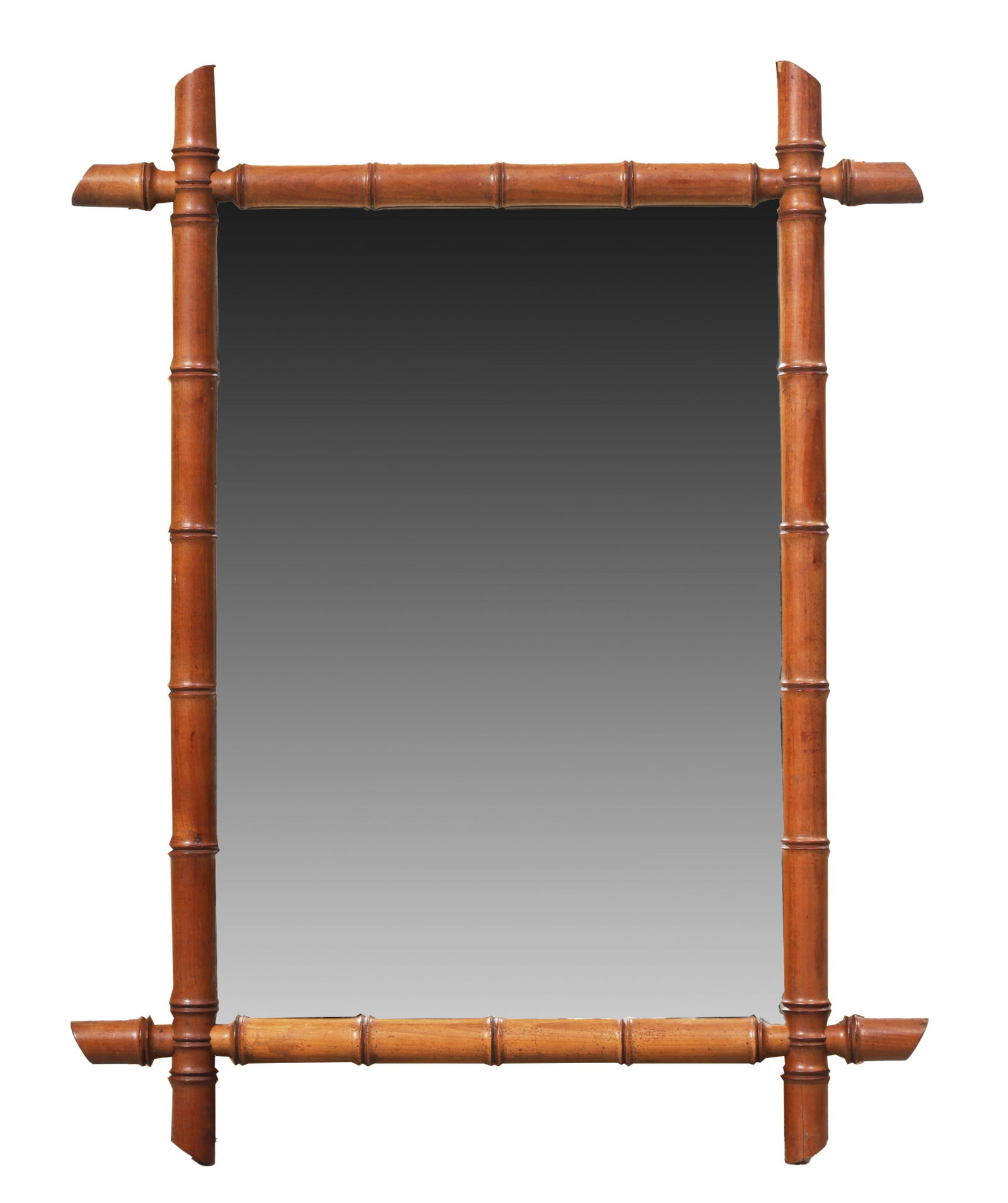 English Faux Bamboo Mirror, late 19th c., H.- 31 in., W.- 24 in. (1 of 1)