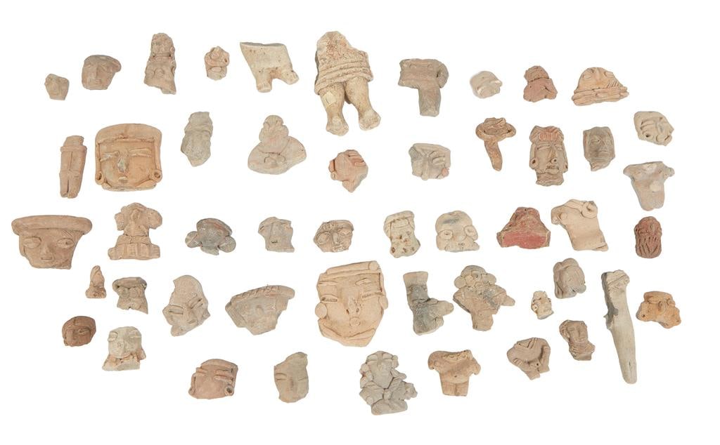 Group of Fifty Pre-Columbian Pottery Fragments, (50 Pcs.) (1 of 1)