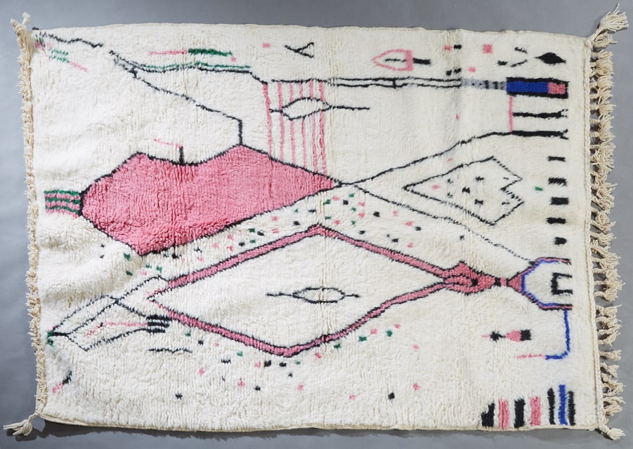 Moroccan Carpet, 5' 8 x 7' 9.: Moroccan Carpet, 5' 8 x 7' 9.