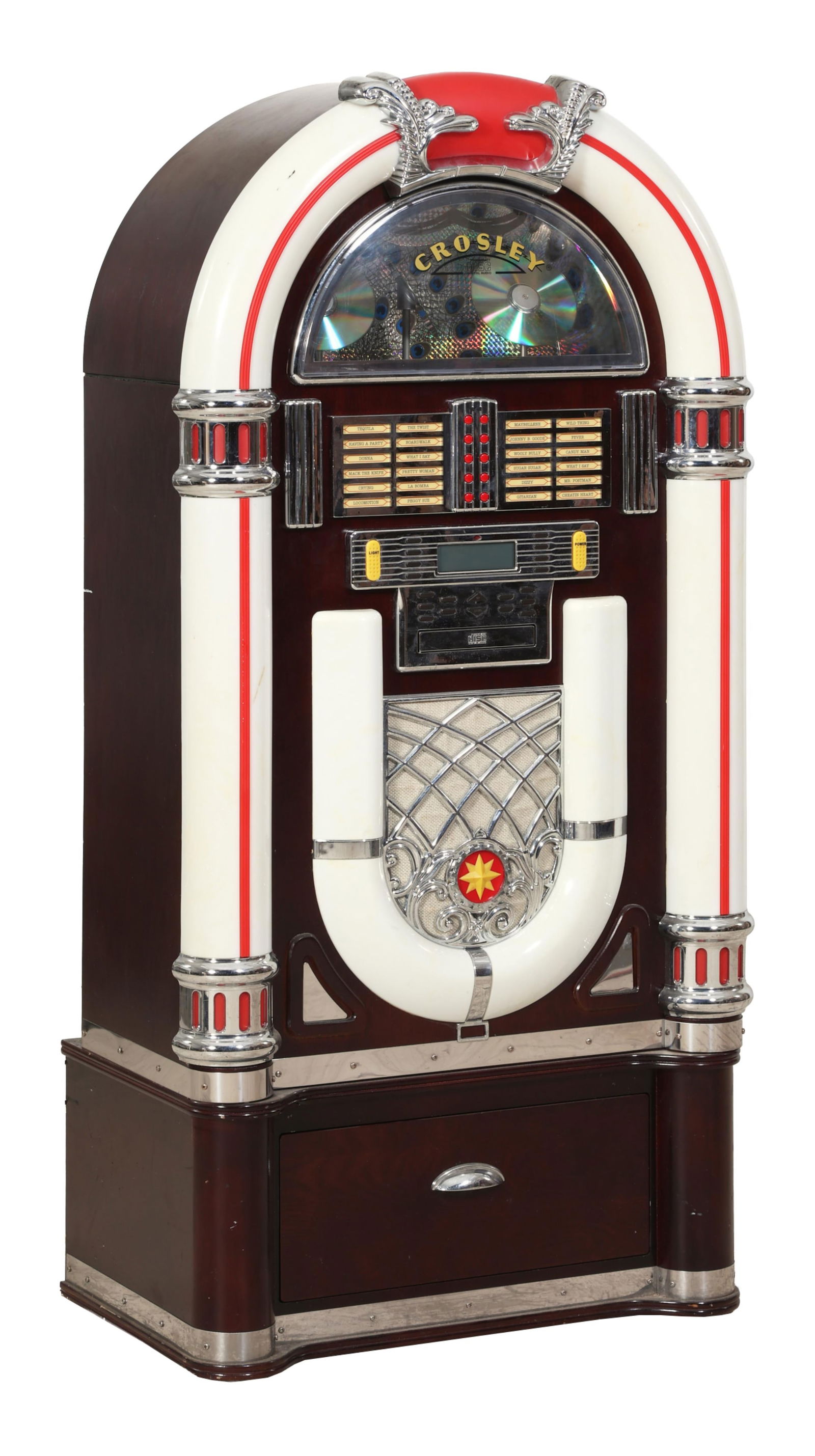 Crosley Retro Style CD Jukebox, 20th c., H.- 51 3/4 in., W.- 25 1/2 in., D.- 13 1/2 in. (1 of 7)