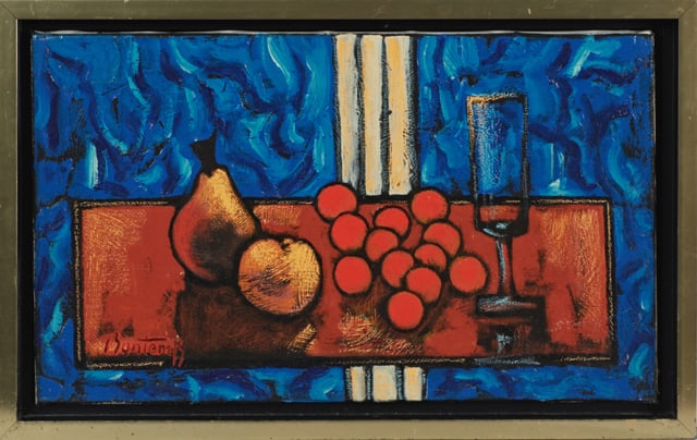 Gerard Bontemps (French, b. 1944), "Fruits," 20th c., H.- 10 3/4 in., W.- 18 1/8 in. (1 of 1)