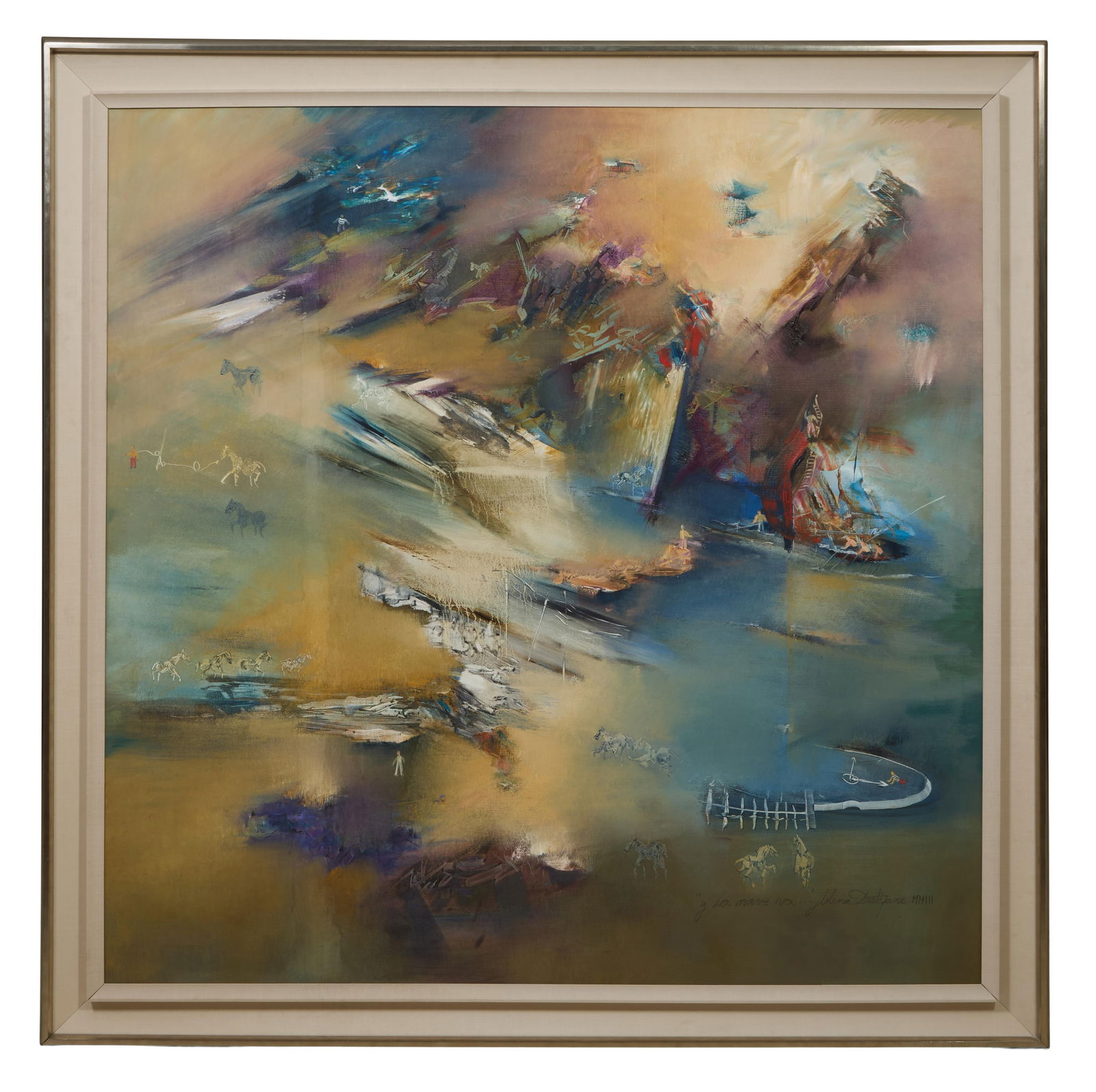 Helena Distefano (Argentine, b. 1953), "Y la Nave Va...," 2003, Sight- H.- 54 1/8 in., W.- 54 1/8 (1 of 5)