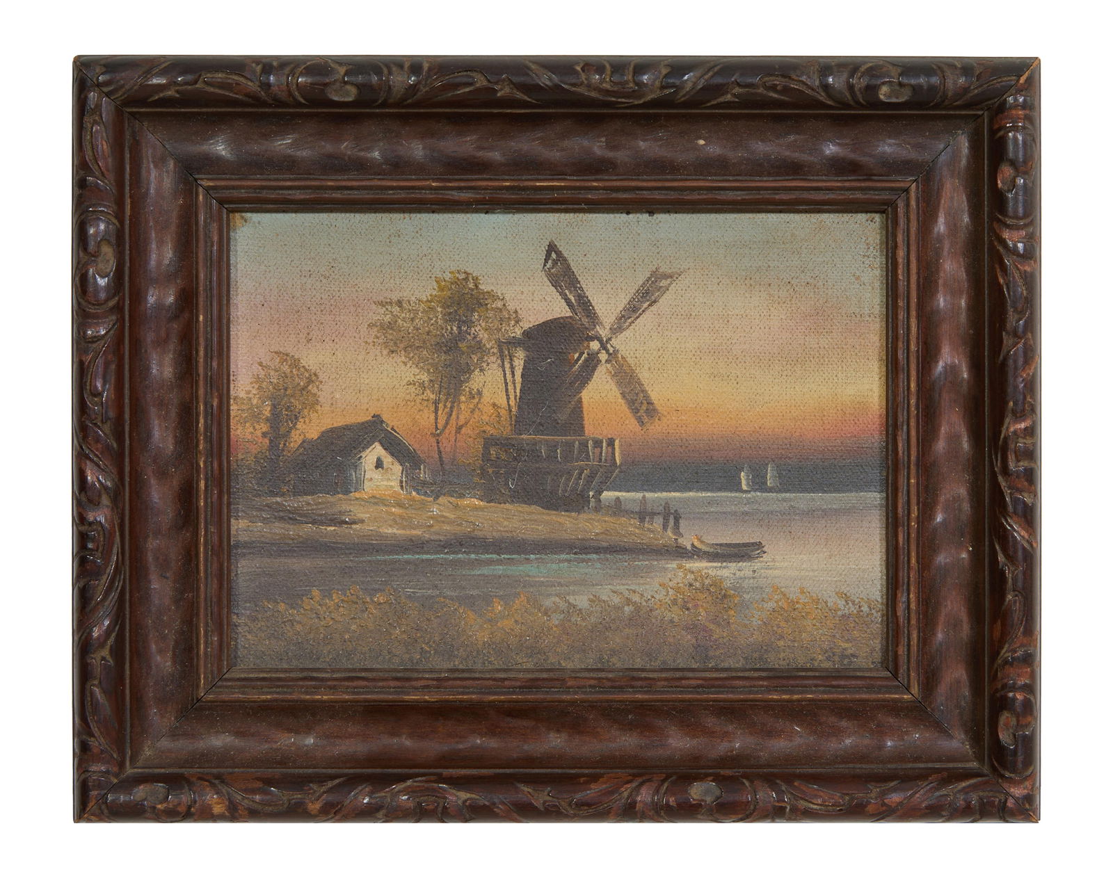 Continental School (19th Century), "Old Mill at Dordrecht on the Banks of the Meuse," H.- 5 in., W.- (1 of 3)