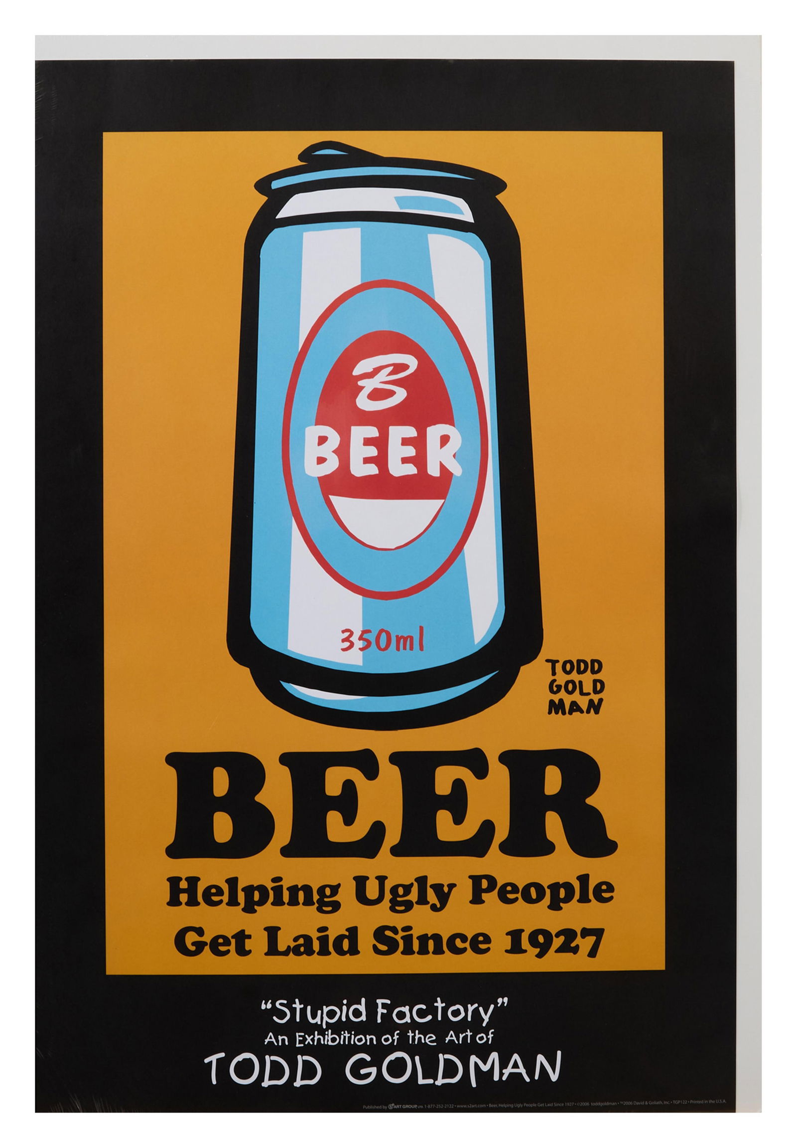 Todd Harris Goldman (American/Florida, b. 1969), "BEER, Helping Ugly People Get Laid Since 1927," (1 of 3)