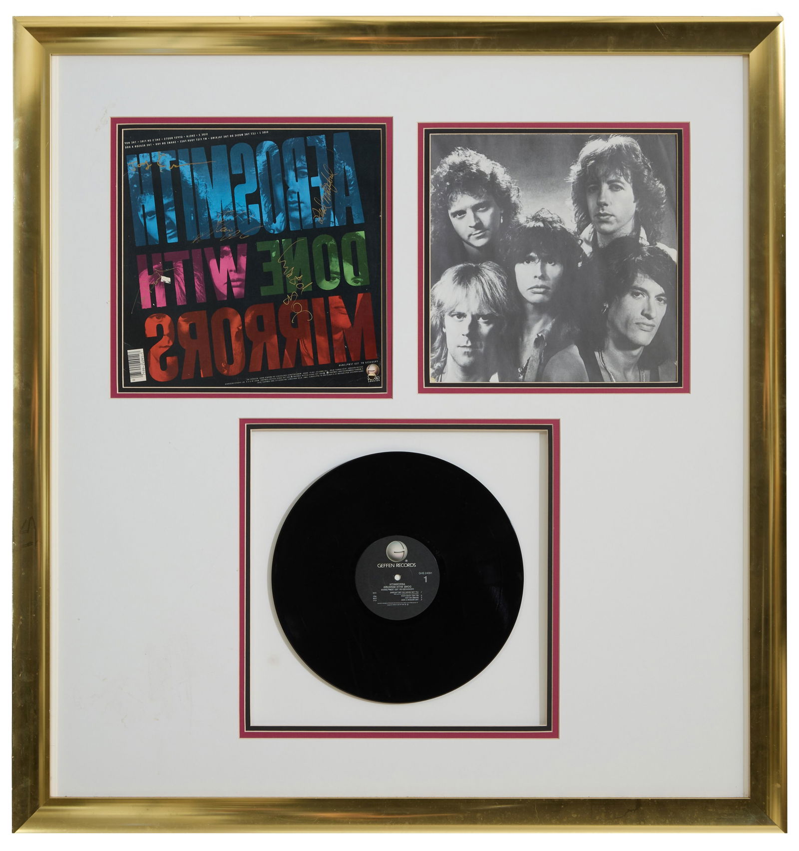 Aerosmith "Done with Mirrors" Autographed Memorabilia, Overall- H.- 38 3/4 in., W.- 36 1/4 in. (1 of 4)
