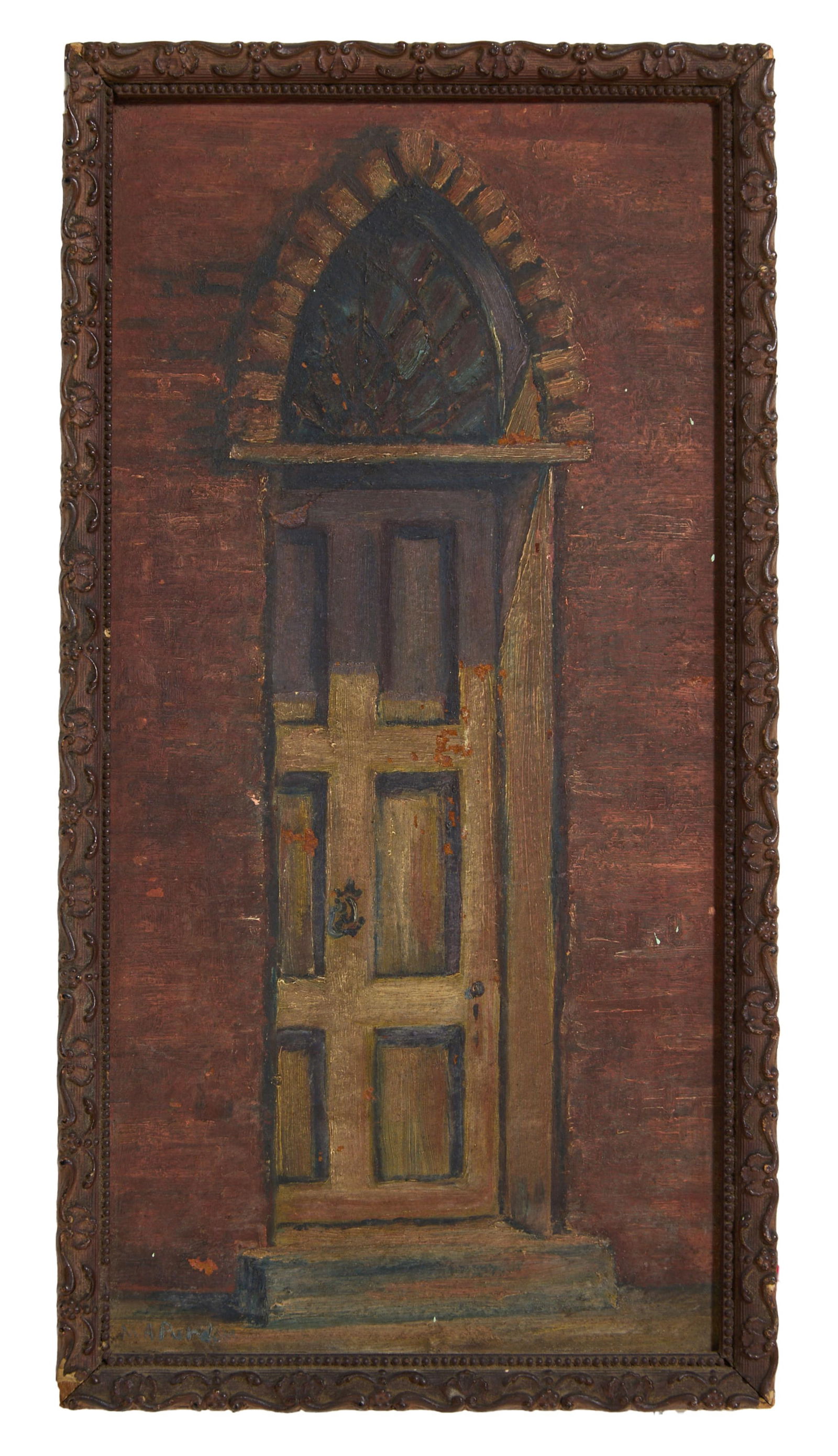 M.A. Purdom (American/Louisiana, 20th Century), "Cathedral Alley [Pere Antoine Alley?] Door, French (1 of 5)
