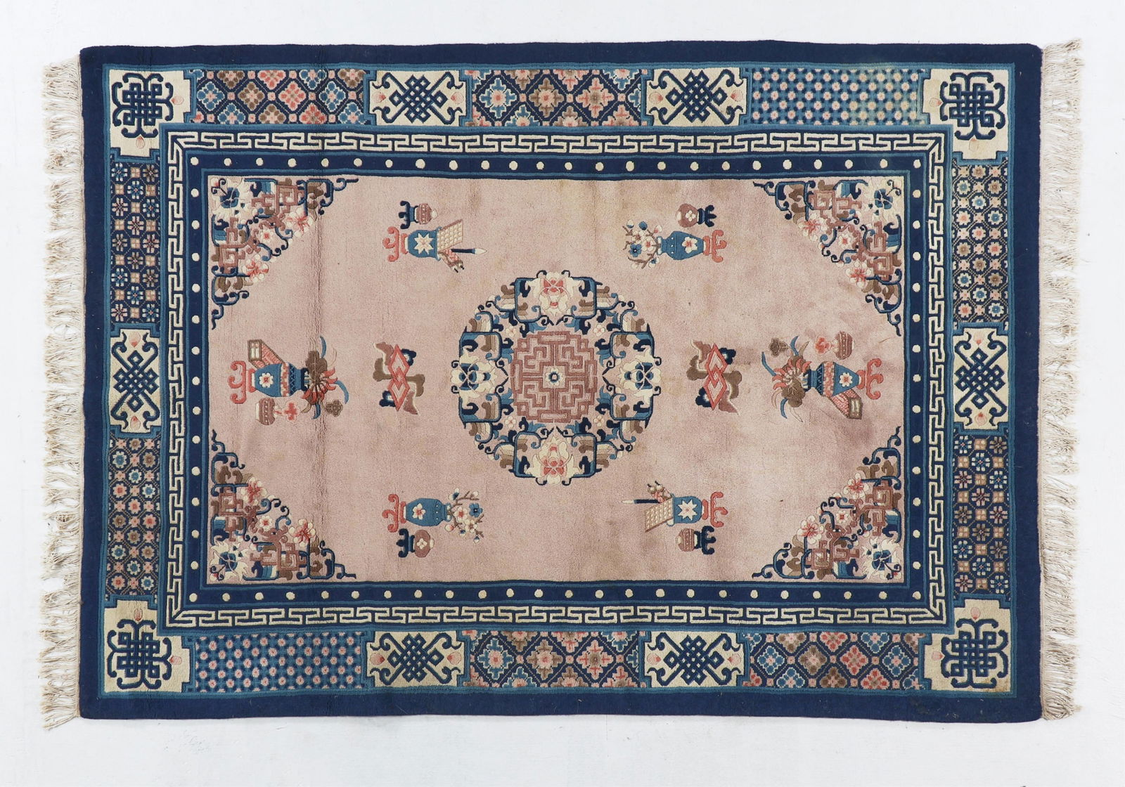Chinese Medallion Carpet, 20th c., 4' 7 x 7' 2. (1 of 2)
