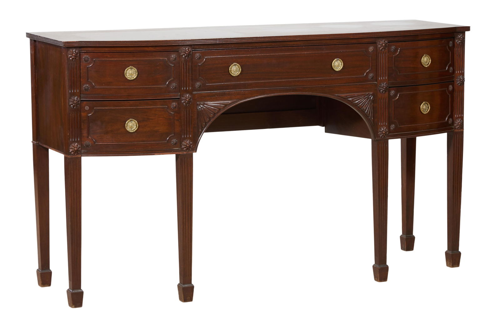 English Regency Style Mahogany Sideboard, 20th c., H.- 38 3/4 in., W.- 67 in., D.- 20 1/2 in. (1 of 1)