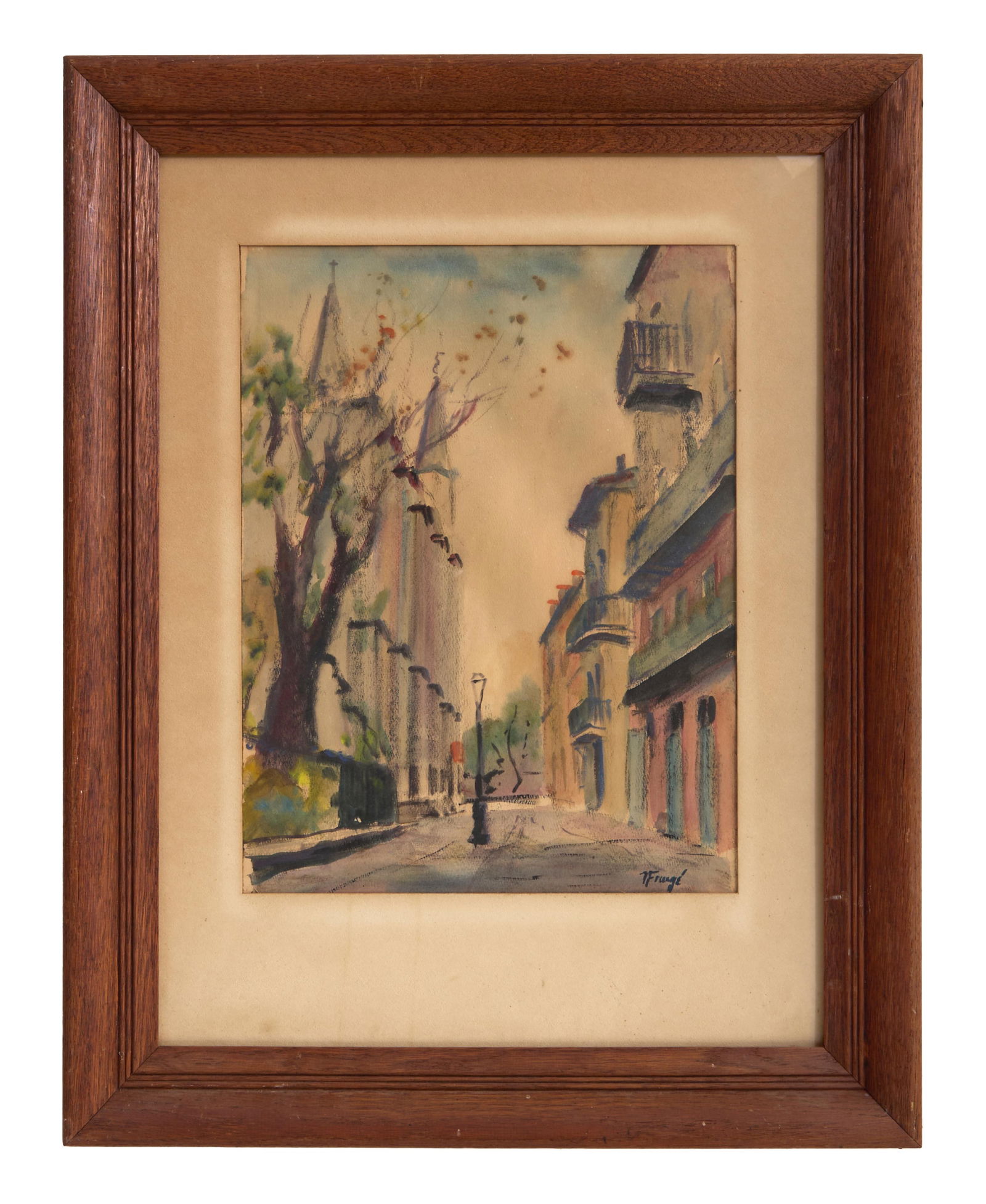 Nestor Hippolyte Fruge (American/Louisiana, 1916-2012), "French Quarter, Pirates Alley," Sight- H.- (1 of 4)