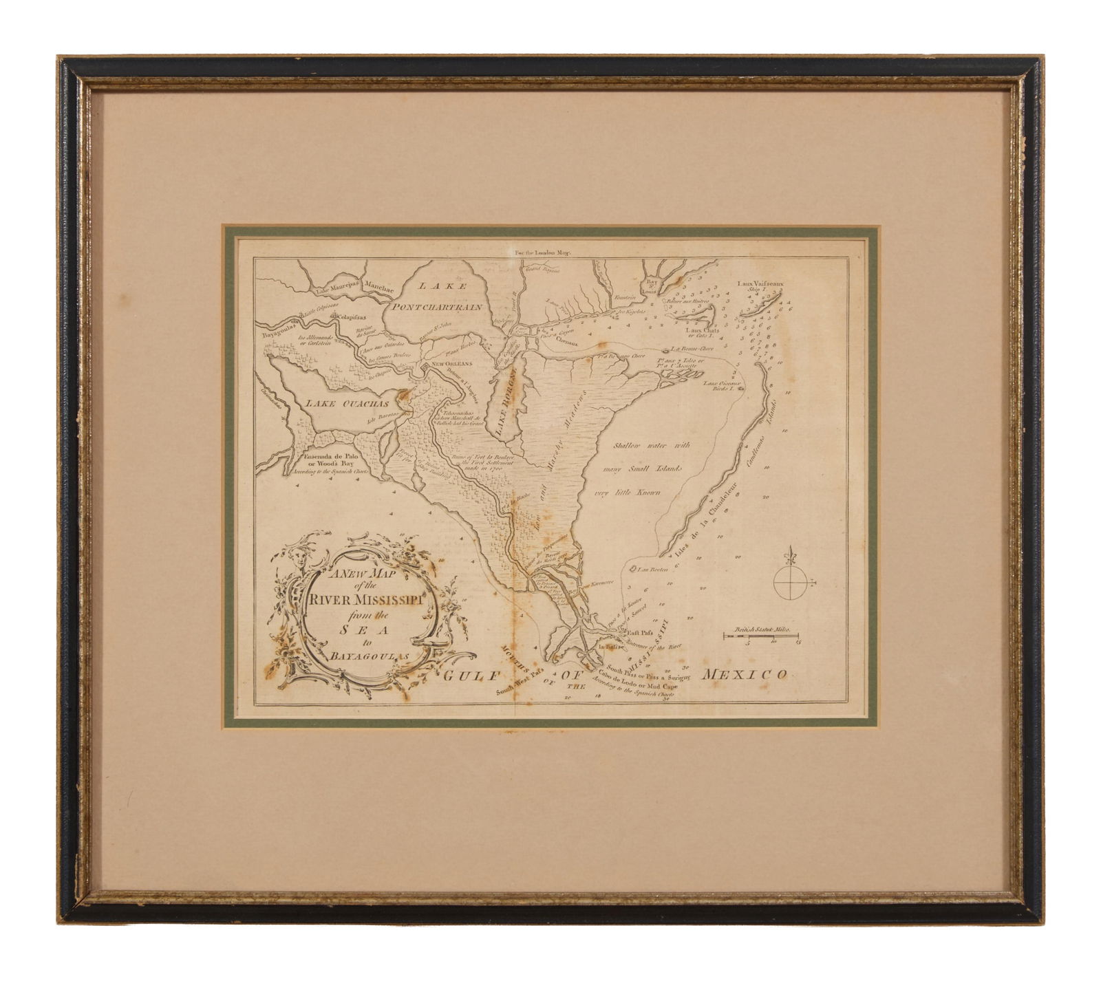 Thomas Kitchin (British, 1718-1784), "A New Map of the River Mississippi [sic] from the Sea to (1 of 3)
