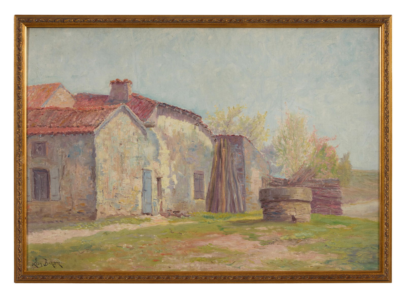 Leon Barotte (French, 1866-1933), "Village Scene, La Neuville-sous-Chatenois [France]," H.- 16 1/4 (1 of 5)