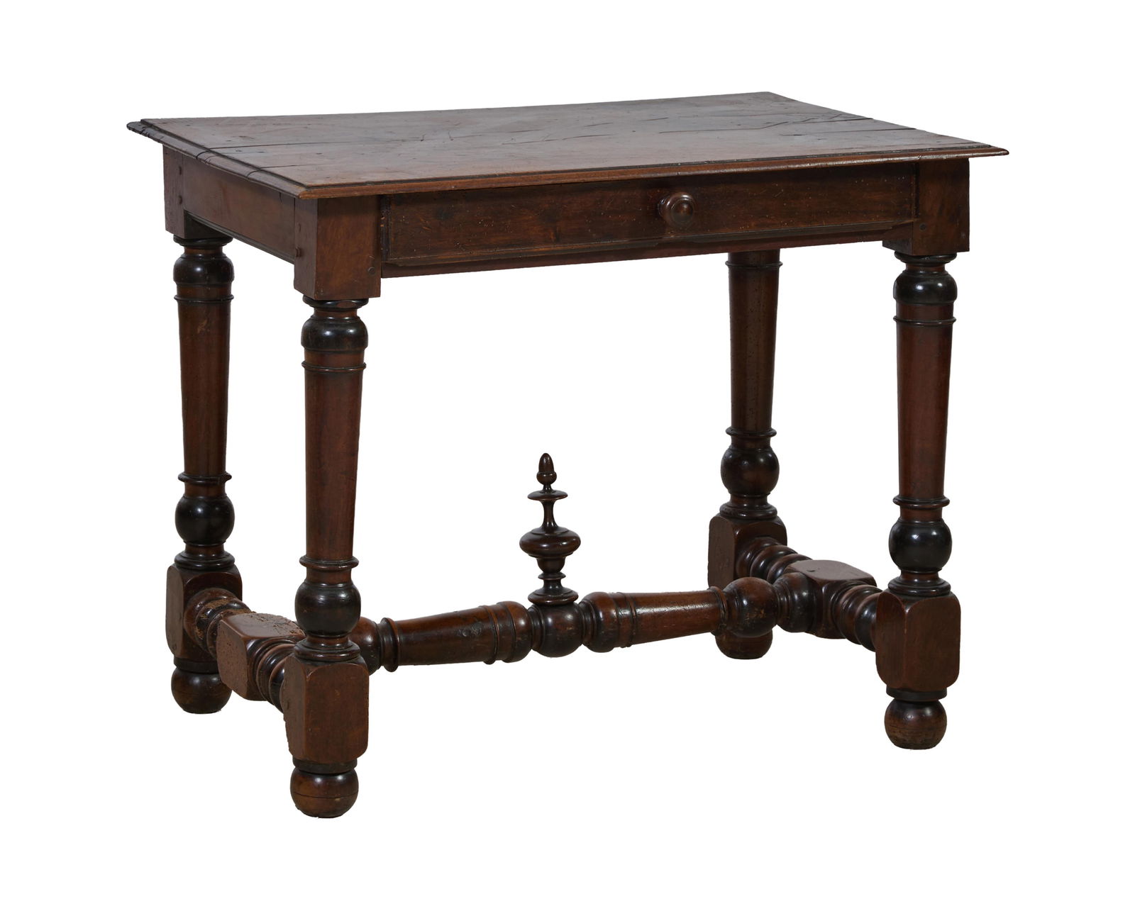 French Louis XIII Style Walnut Writing Table, late 19th c., H.- 29 1/2 in., W.- 35 3/4 in., D.- 24 (1 of 1)