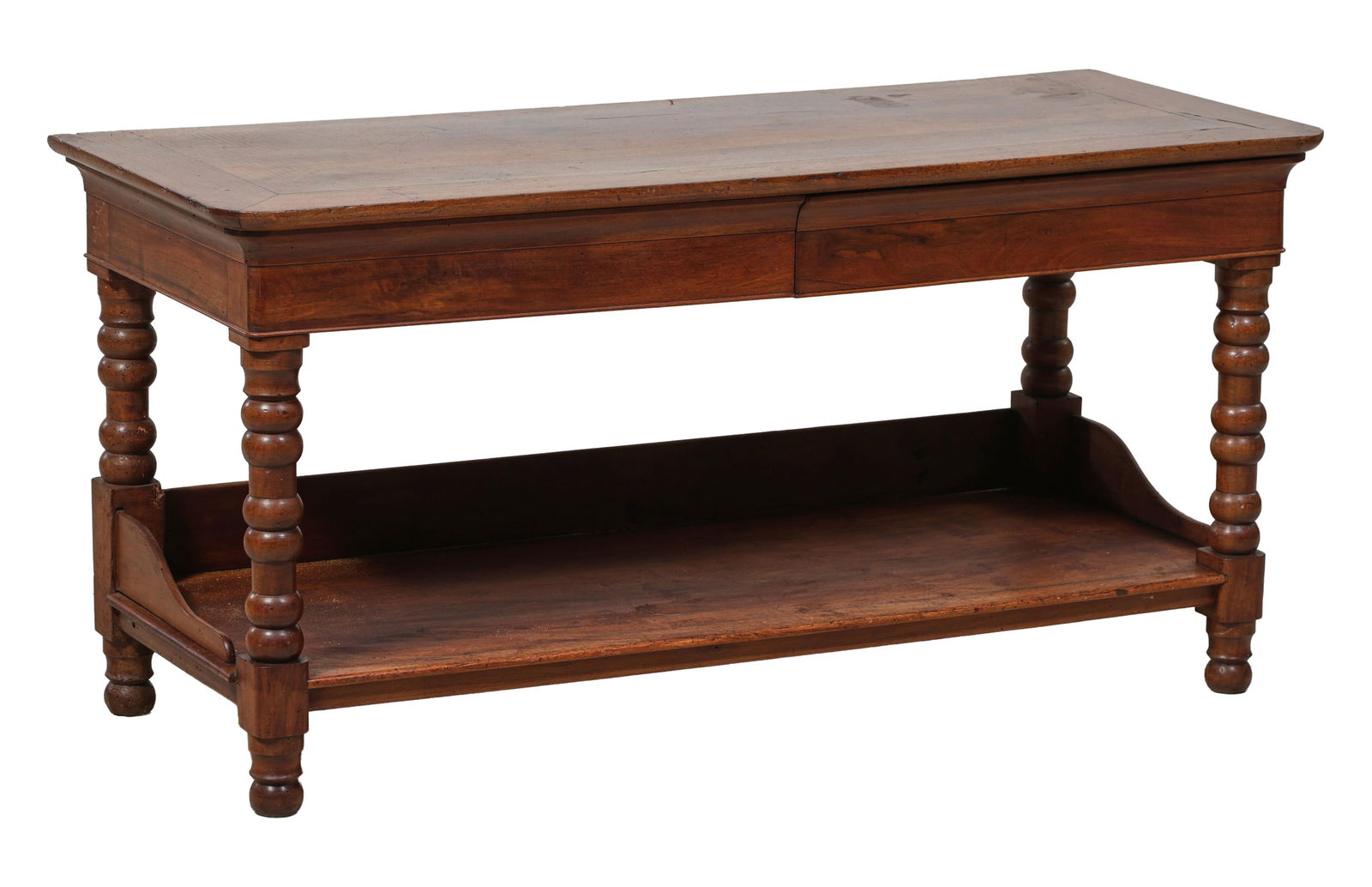 French Provincial Louis Philippe Walnut Server, mid 19th c., H.- 25 3/4, W.- 52 1/4 in., D.- 21 1/2 (1 of 1)