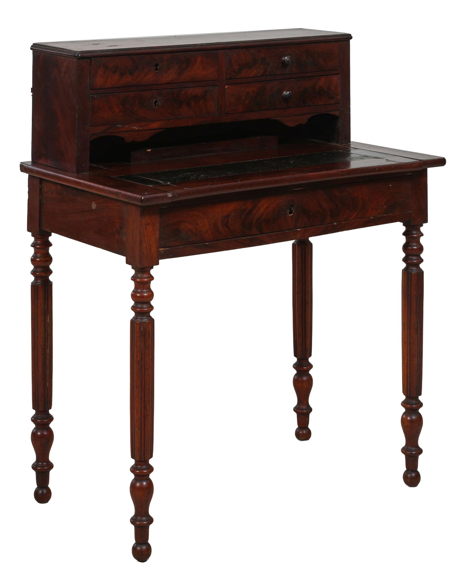 French Louis Philippe Walnut Bureau Plateau, mid 19th c., H.- 37 3/4 in., W.- 31 1/4 in., D.- 18 1/8 (1 of 2)