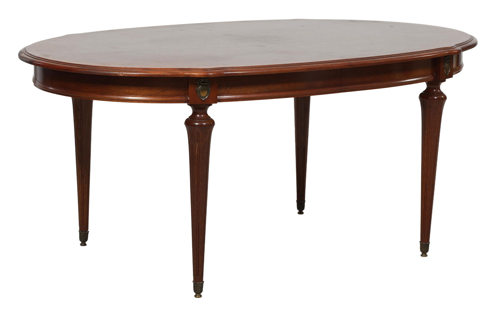 French Louis XVI Style Extension Dining Table, 20th c., H.- 29 1/2 in., W.- 68 in., D.- 42 in. (1 of 2)